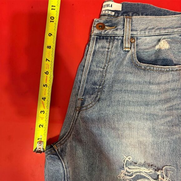 Pistola Women's High-Rise Distressed Jeans Blue Size 26 Light Wash - Picture 7 of 8